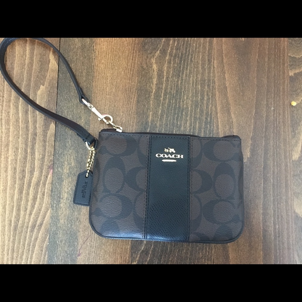 Coach wristlet brown/black